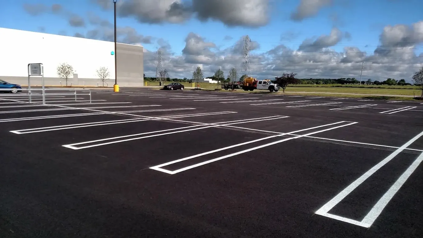 Parking lot drainage at Asphalt Management Inc., Flushing MI